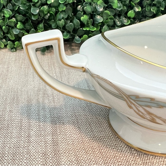 Royal Tettau Princess Blue Green Gold | Creamer & Covered Sugar Bowl Set Germany - Picture 16 of 16